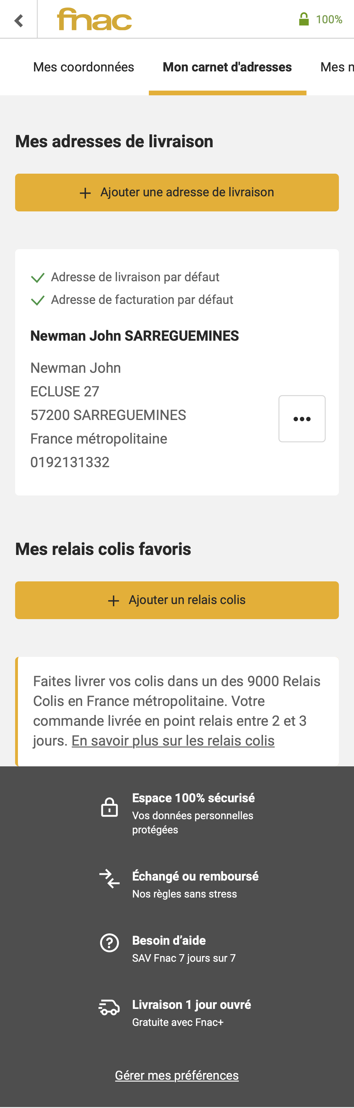 Mobile screenshot of Fnac