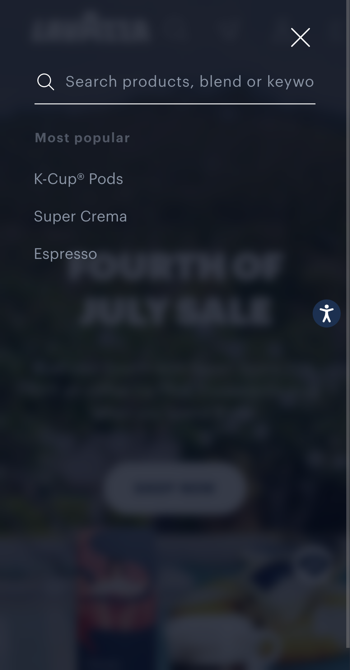 Mobile screenshot of Lavazza