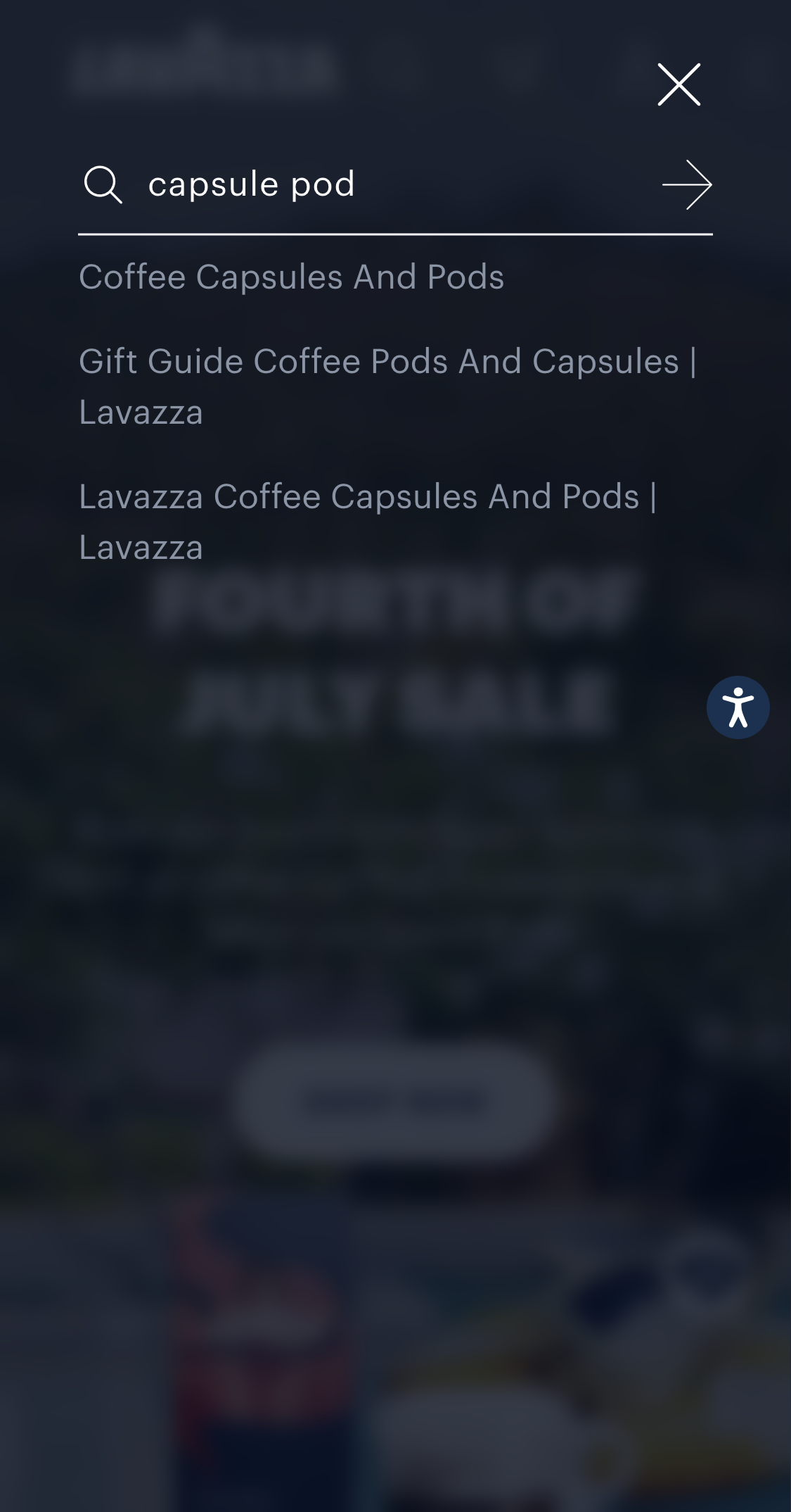 Mobile screenshot of Lavazza