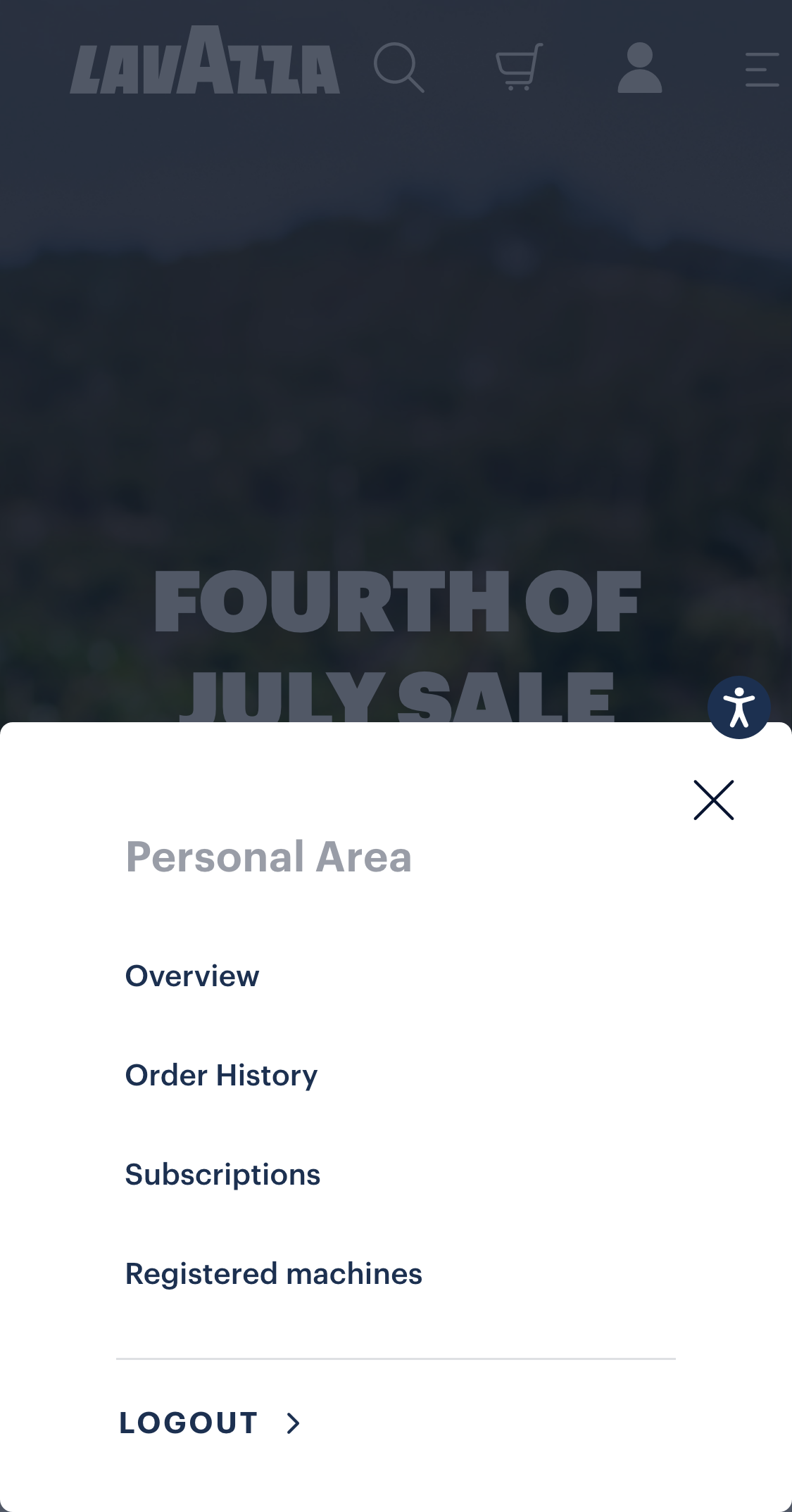 Mobile screenshot of Lavazza