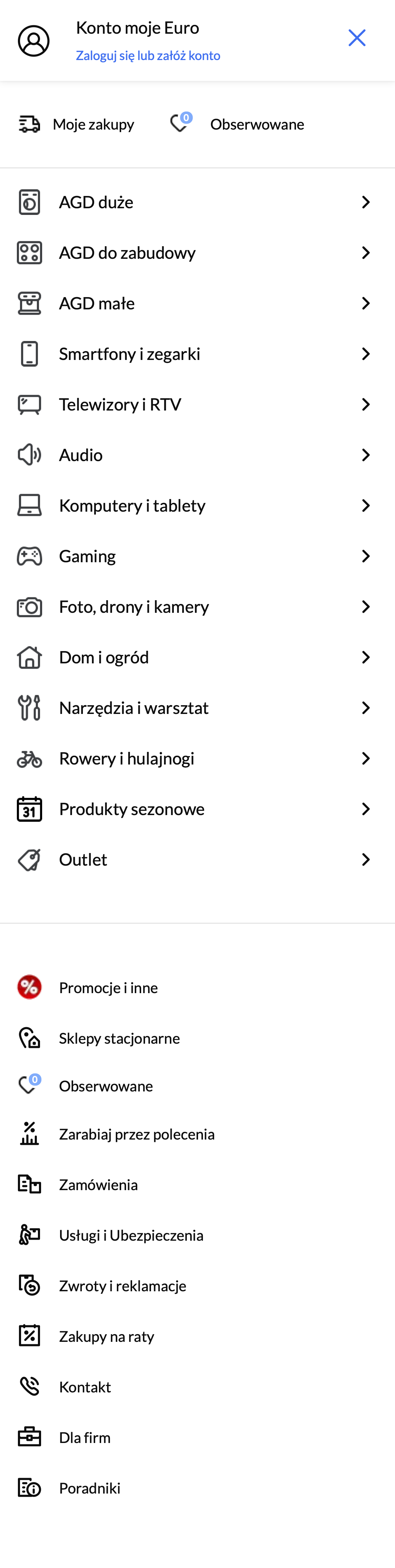 Mobile screenshot of RTV Euro AGD