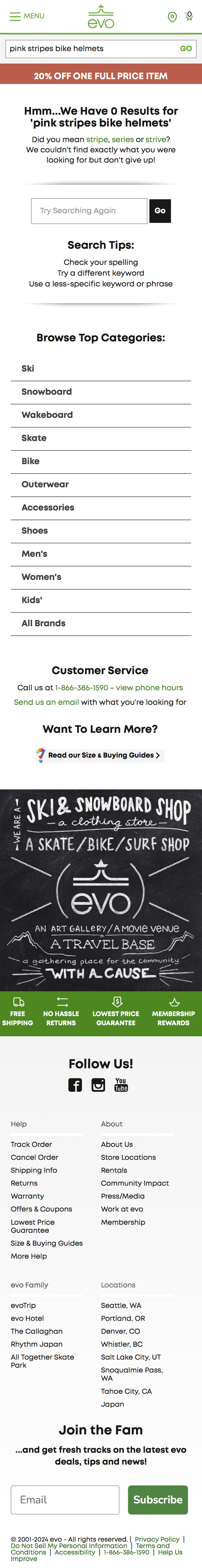 Mobile screenshot of Evo