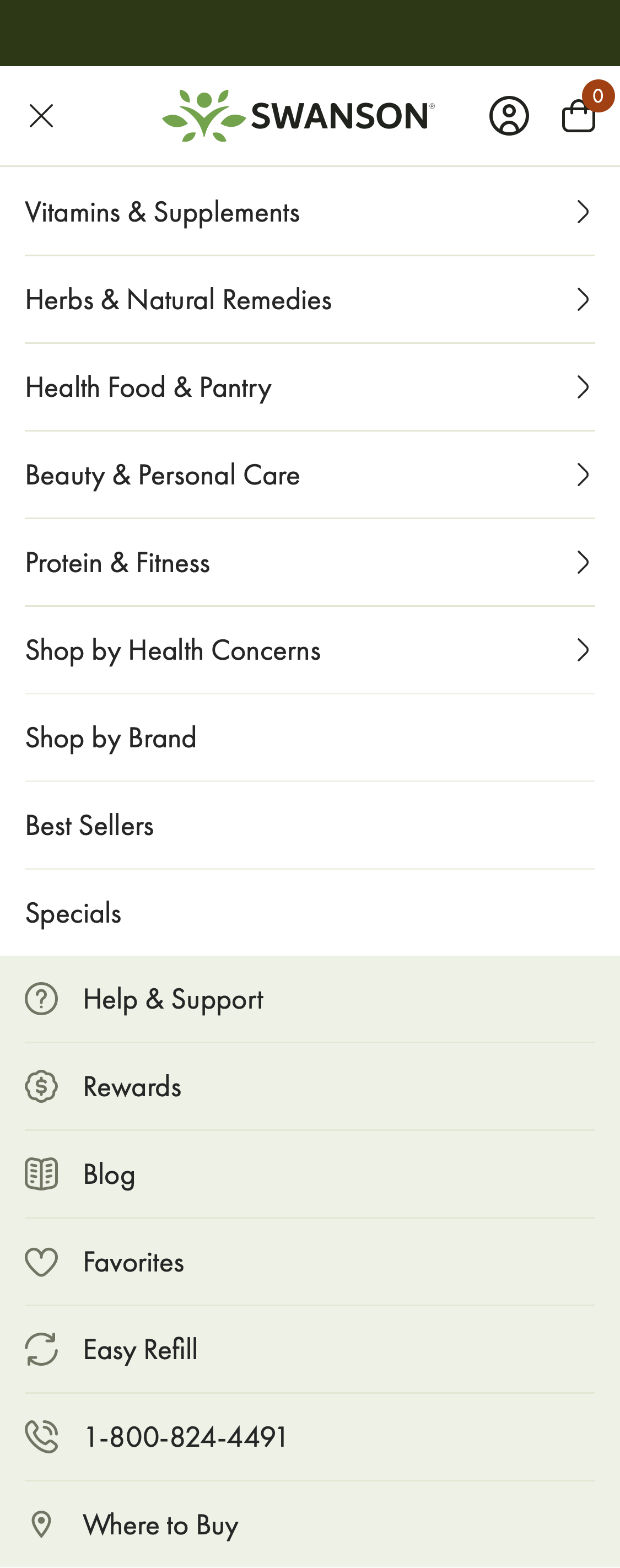 Mobile screenshot of Swanson Vitamins