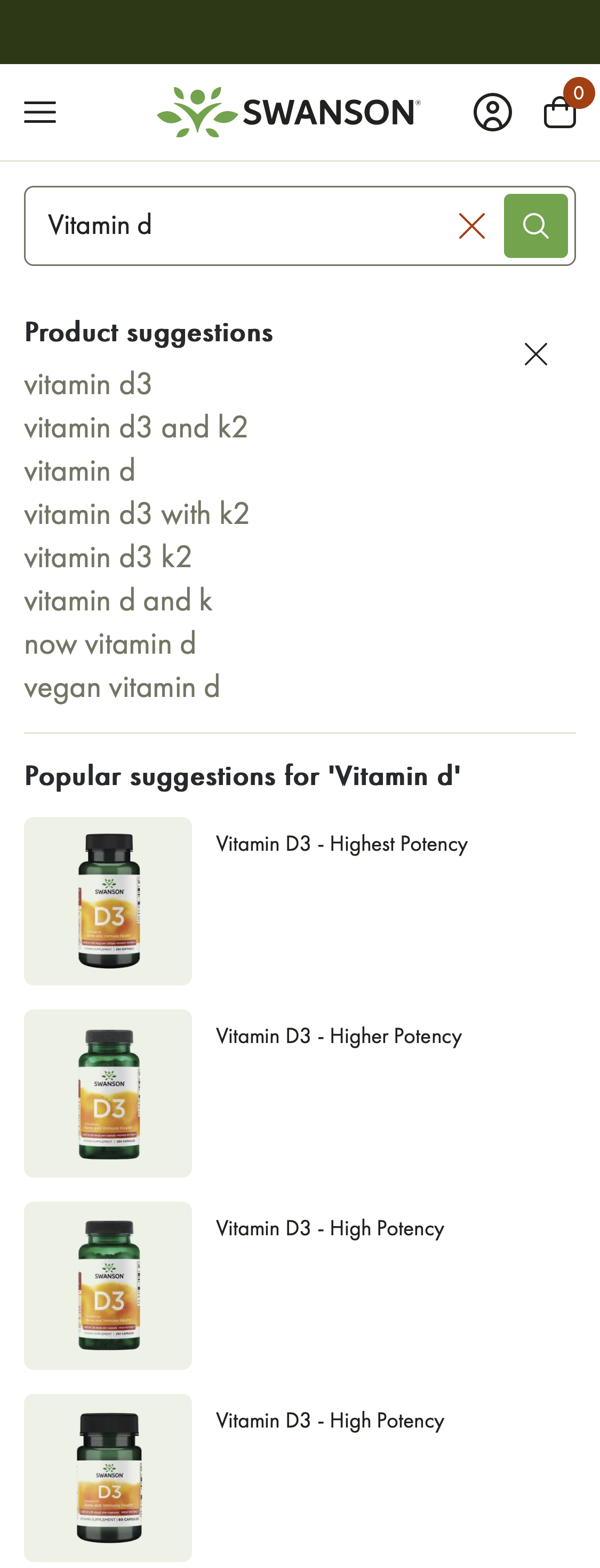 Mobile screenshot of Swanson Vitamins