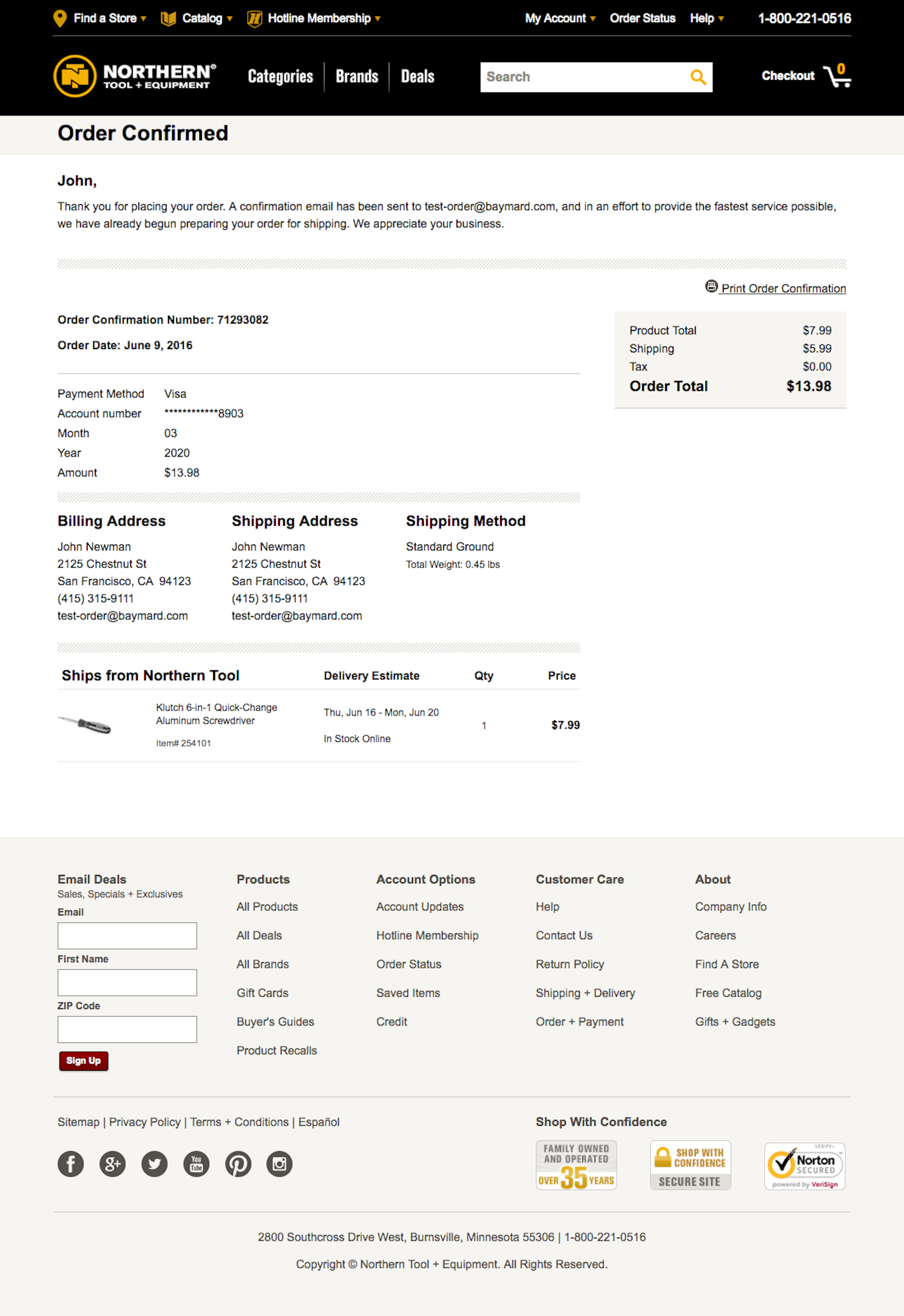 Neiman Marcus' Receipt / Order Confirmation – 172 of 504 Receipt