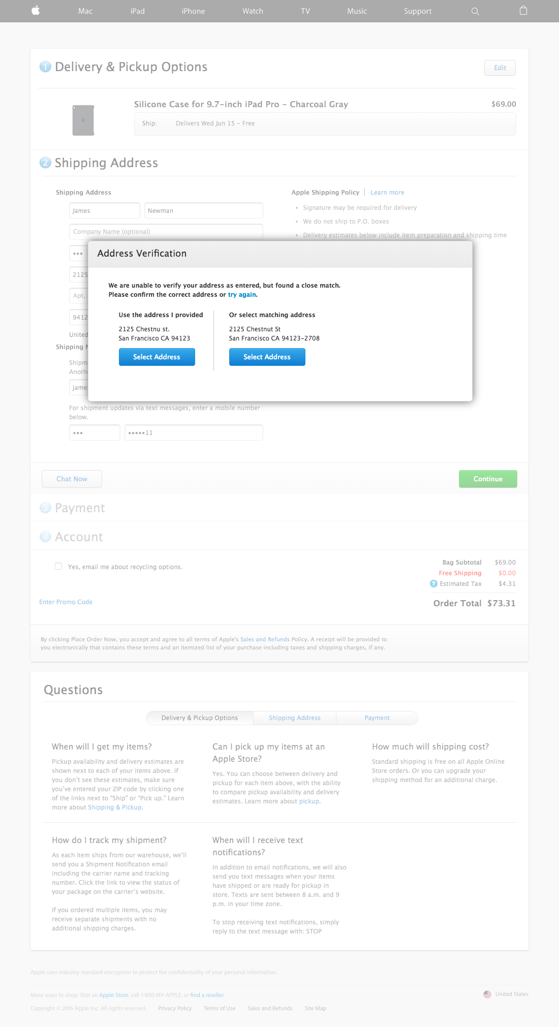 Desktop screenshot of Apple