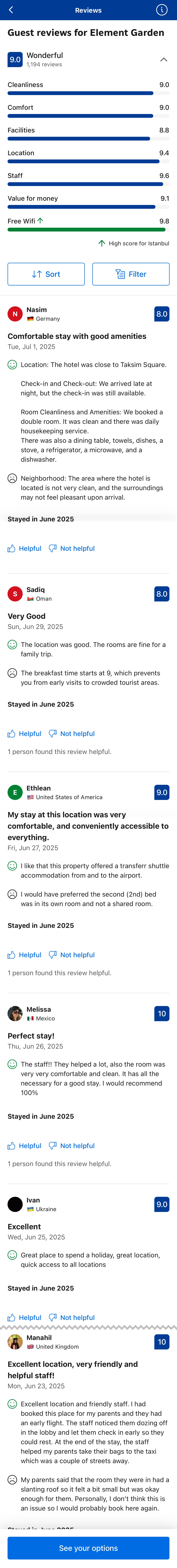 Mobile screenshot of Booking.com