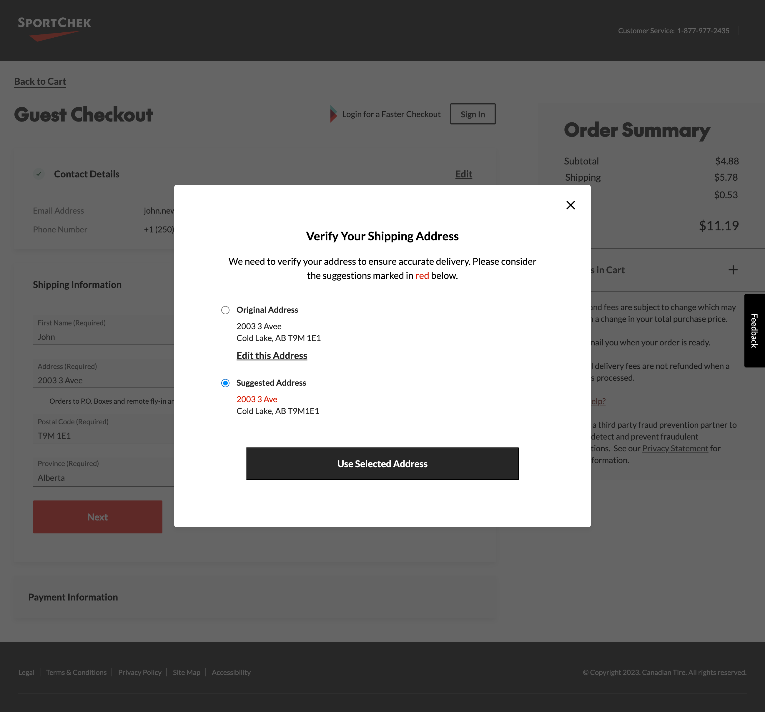 Desktop screenshot of SportChek