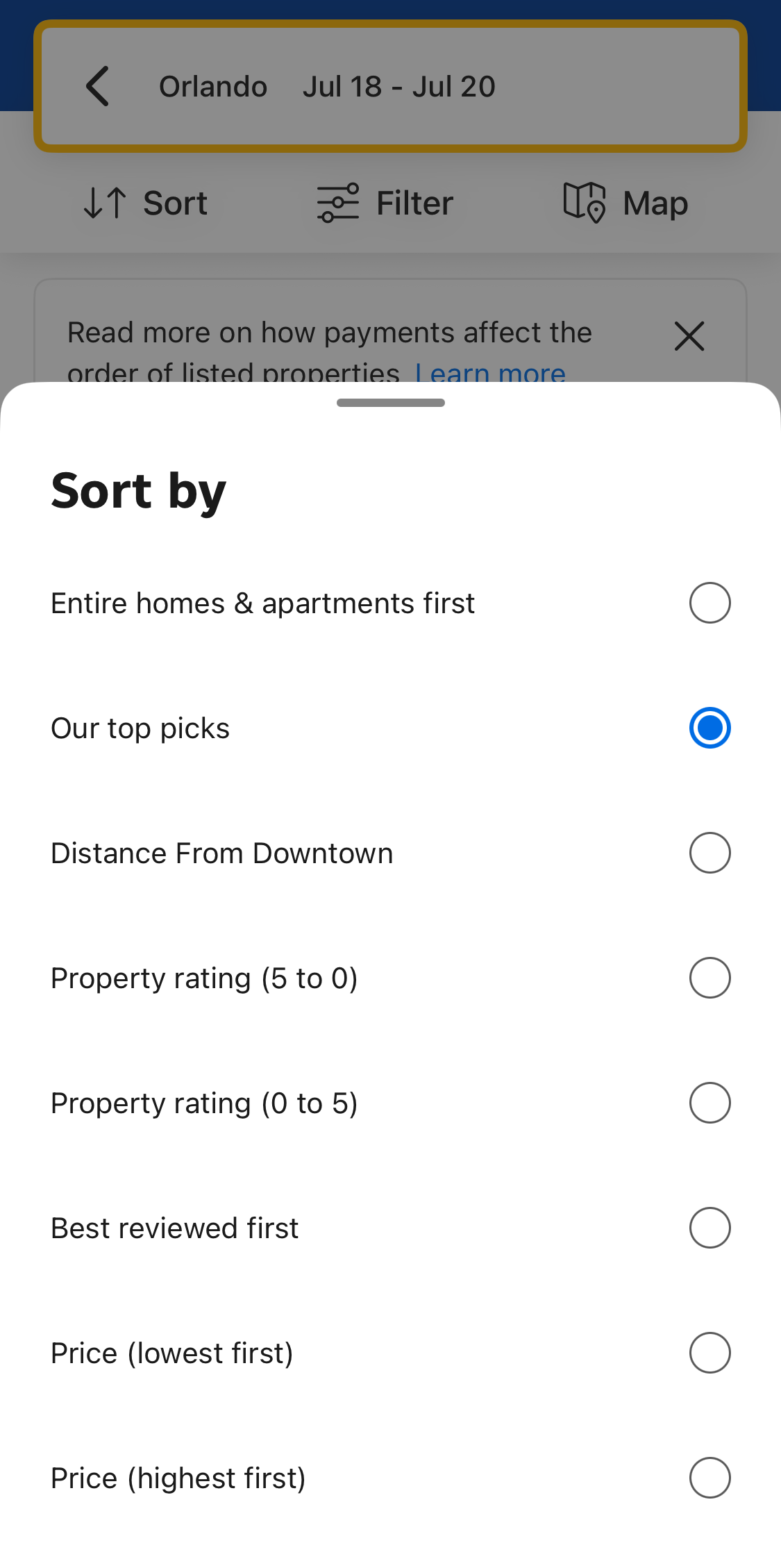 Mobile screenshot of Booking.com