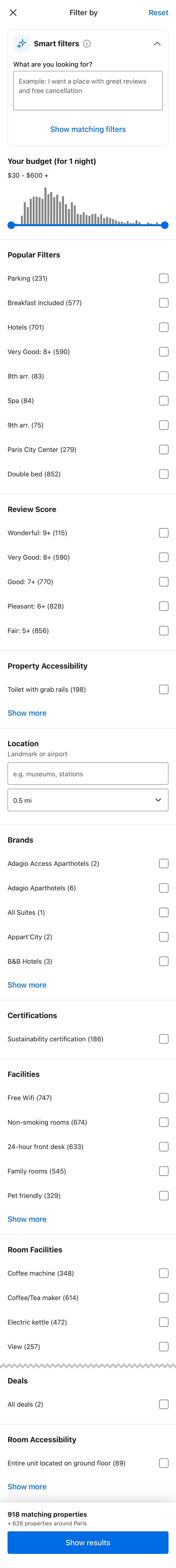 Mobile screenshot of Booking.com