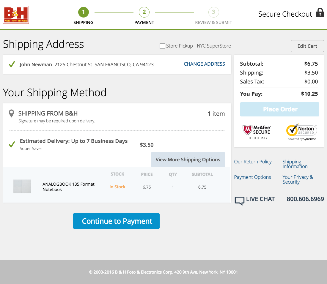 Desktop screenshot of B&amp;H Photo