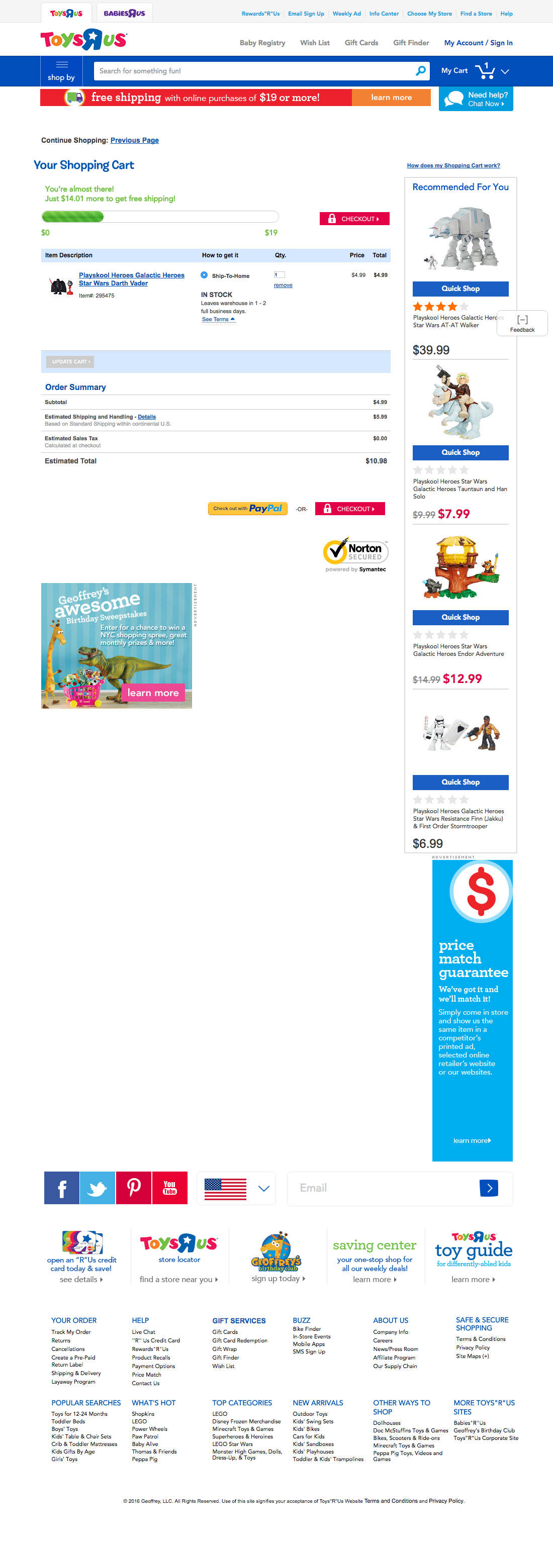 Toys'R'Us’ UX Case Study Baymard Institute