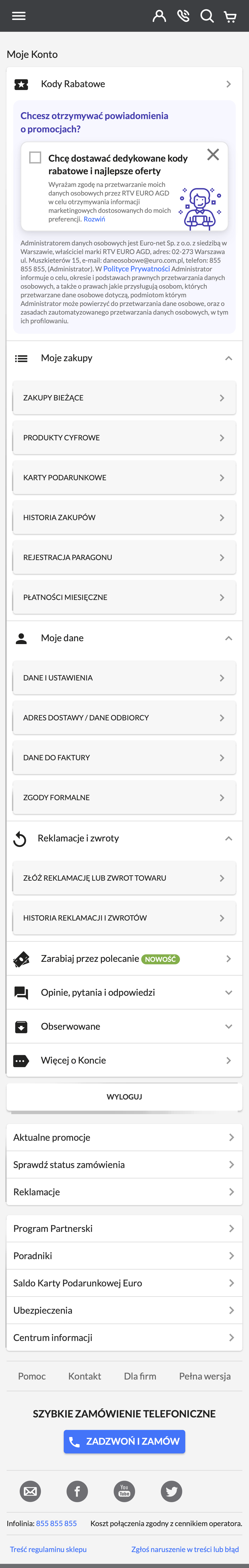 Mobile screenshot of RTV Euro AGD