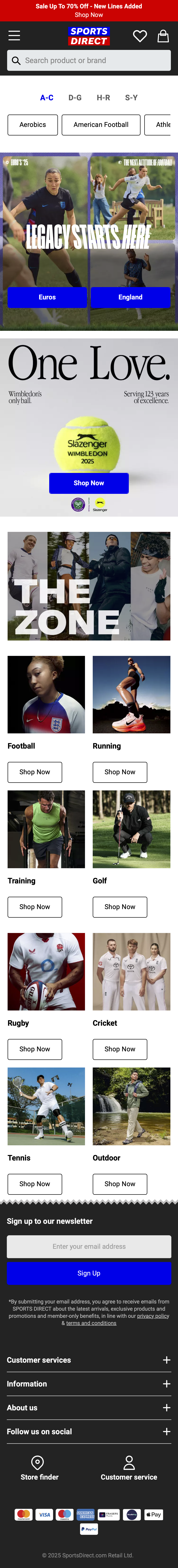 Mobile screenshot of Sports Direct