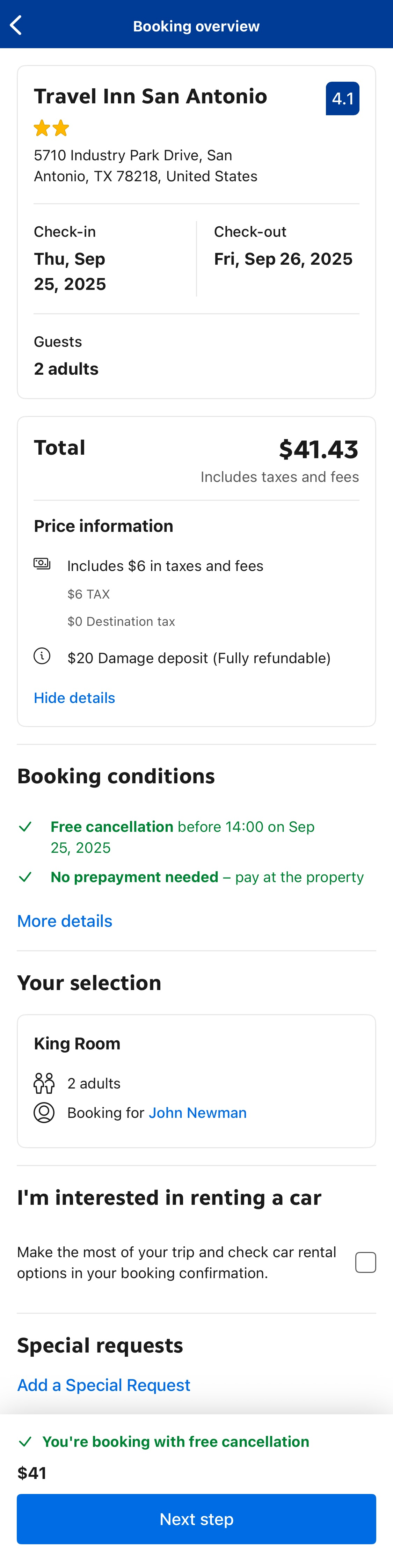 Mobile screenshot of Booking.com