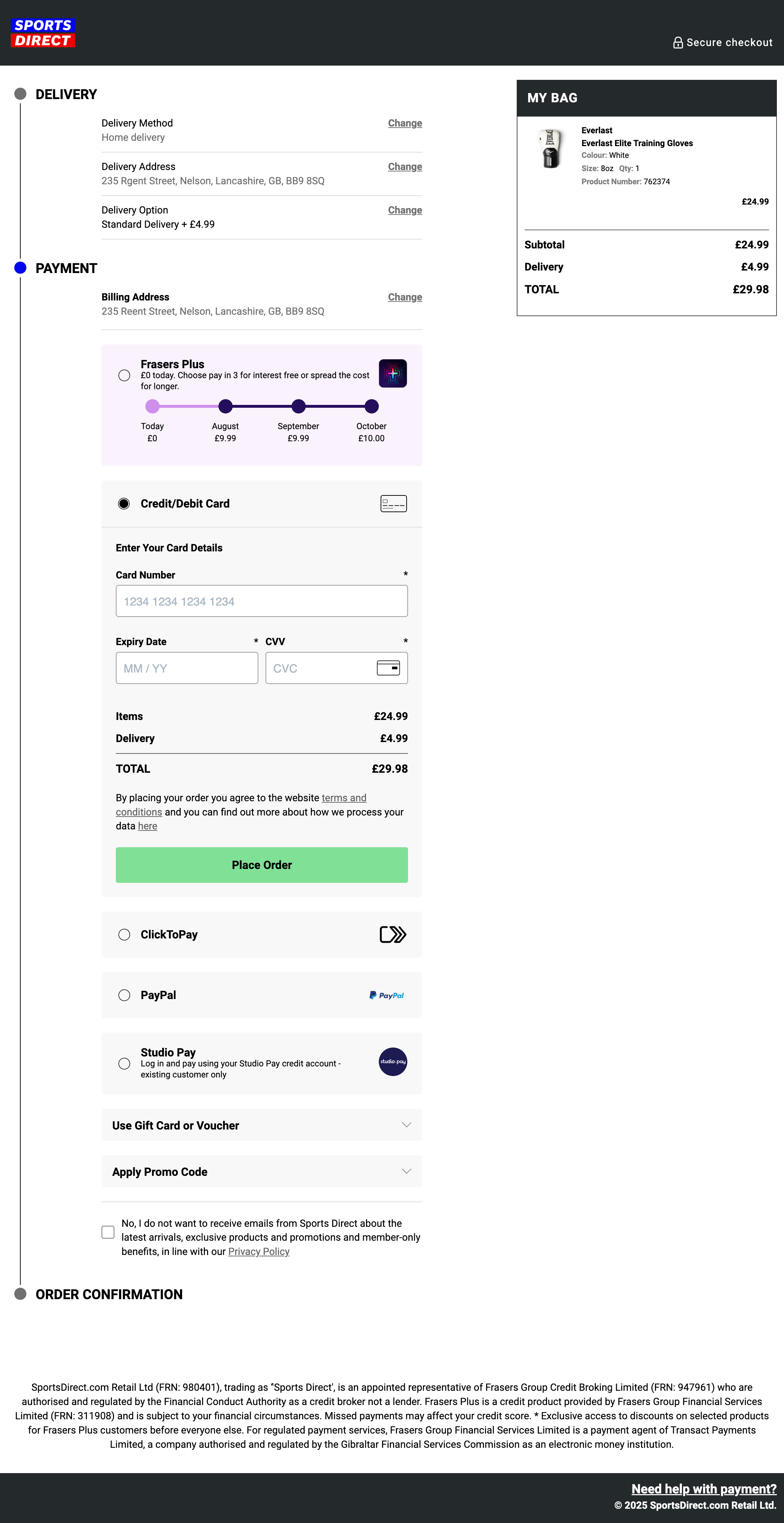 Desktop screenshot of Sports Direct