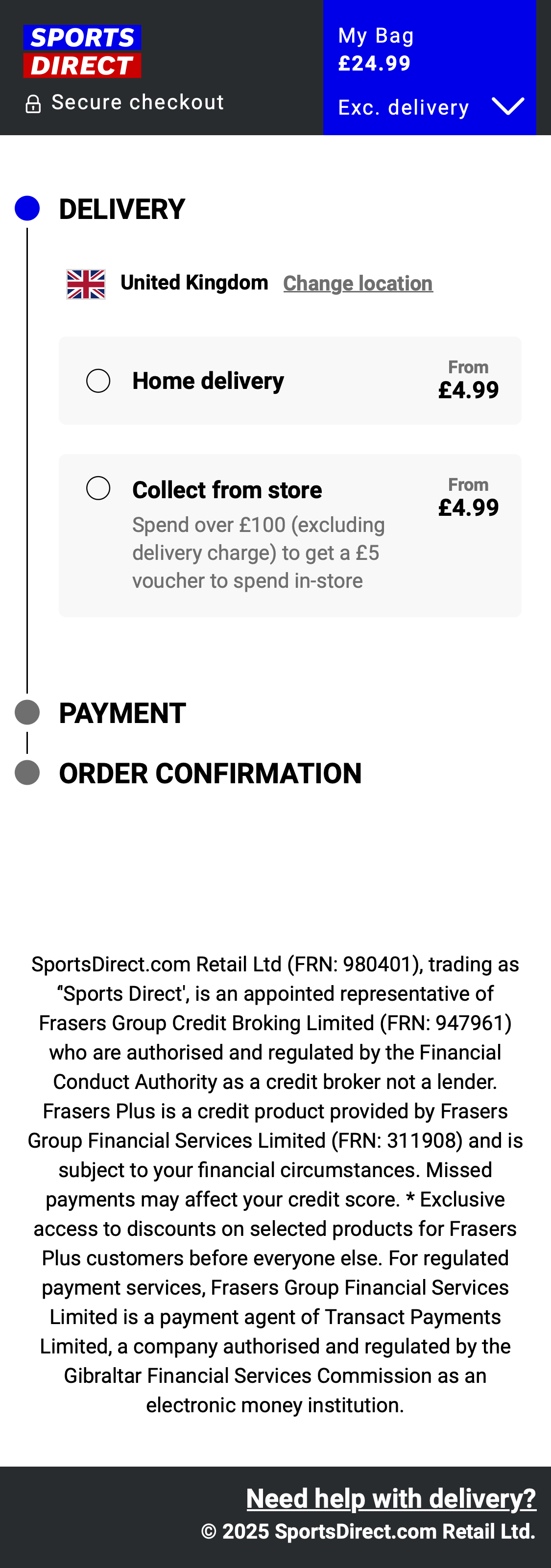Mobile screenshot of Sports Direct