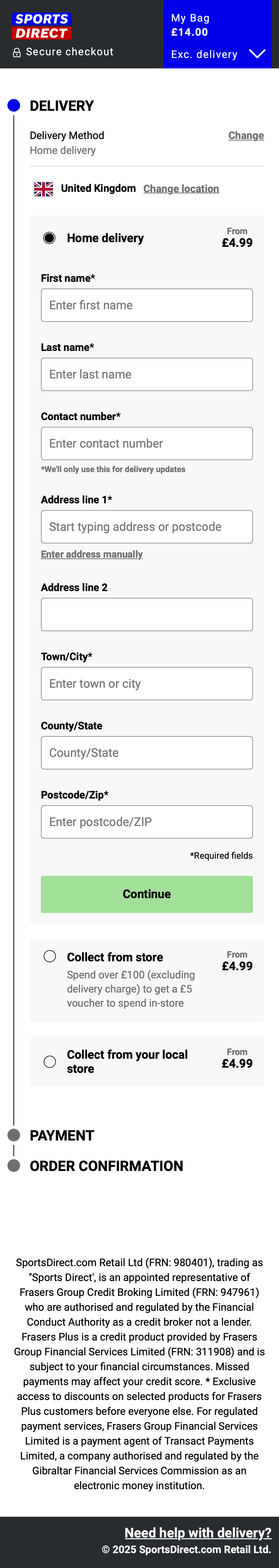 Mobile screenshot of Sports Direct