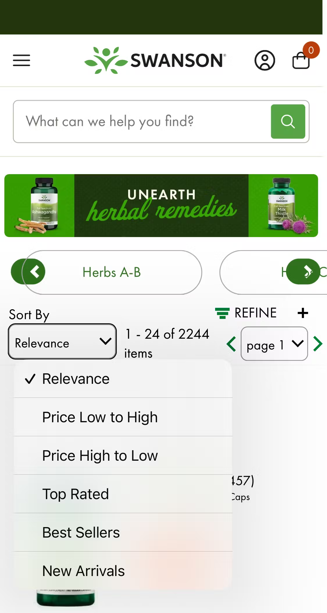 Mobile screenshot of Swanson Vitamins