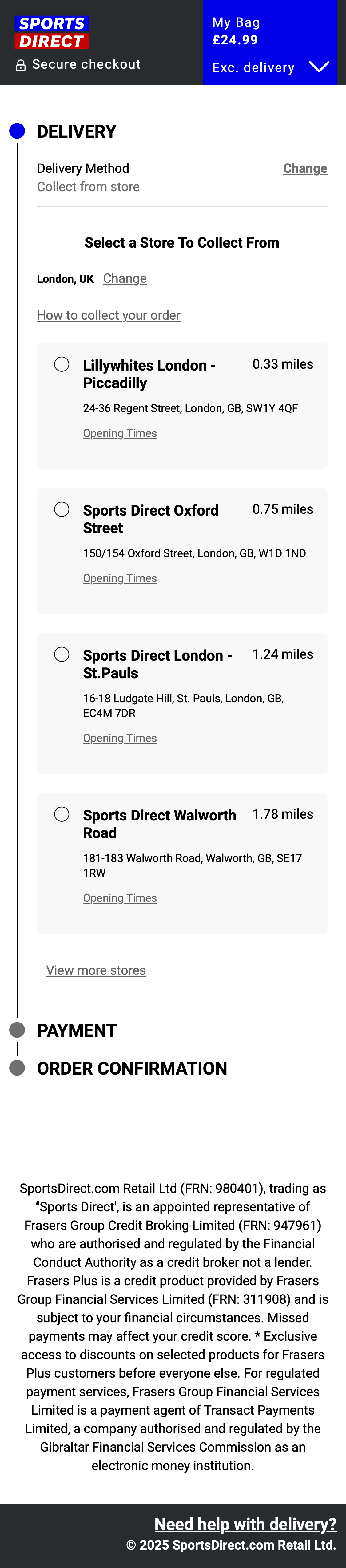 Mobile screenshot of Sports Direct