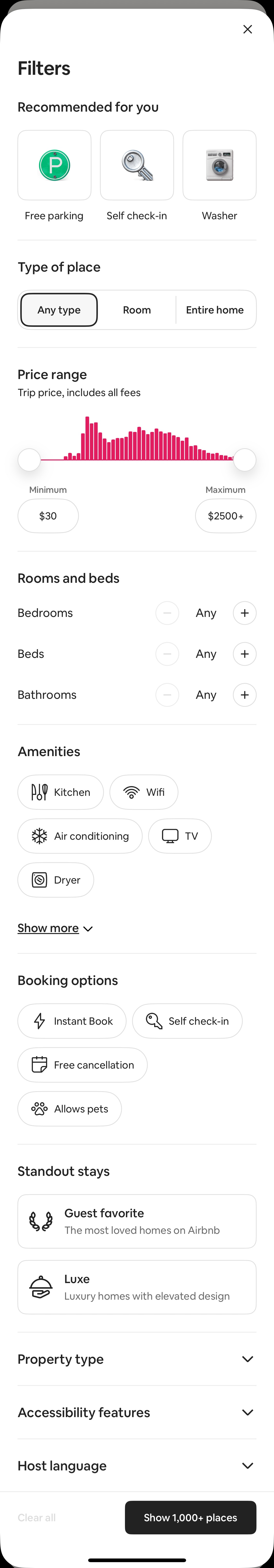 Mobile screenshot of Airbnb