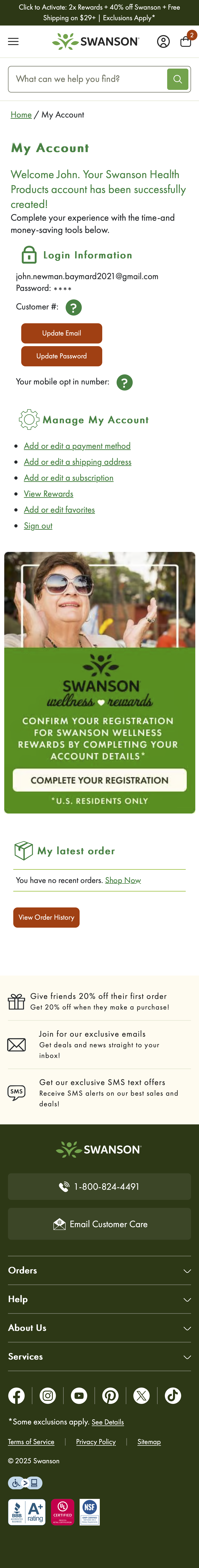 Mobile screenshot of Swanson Vitamins