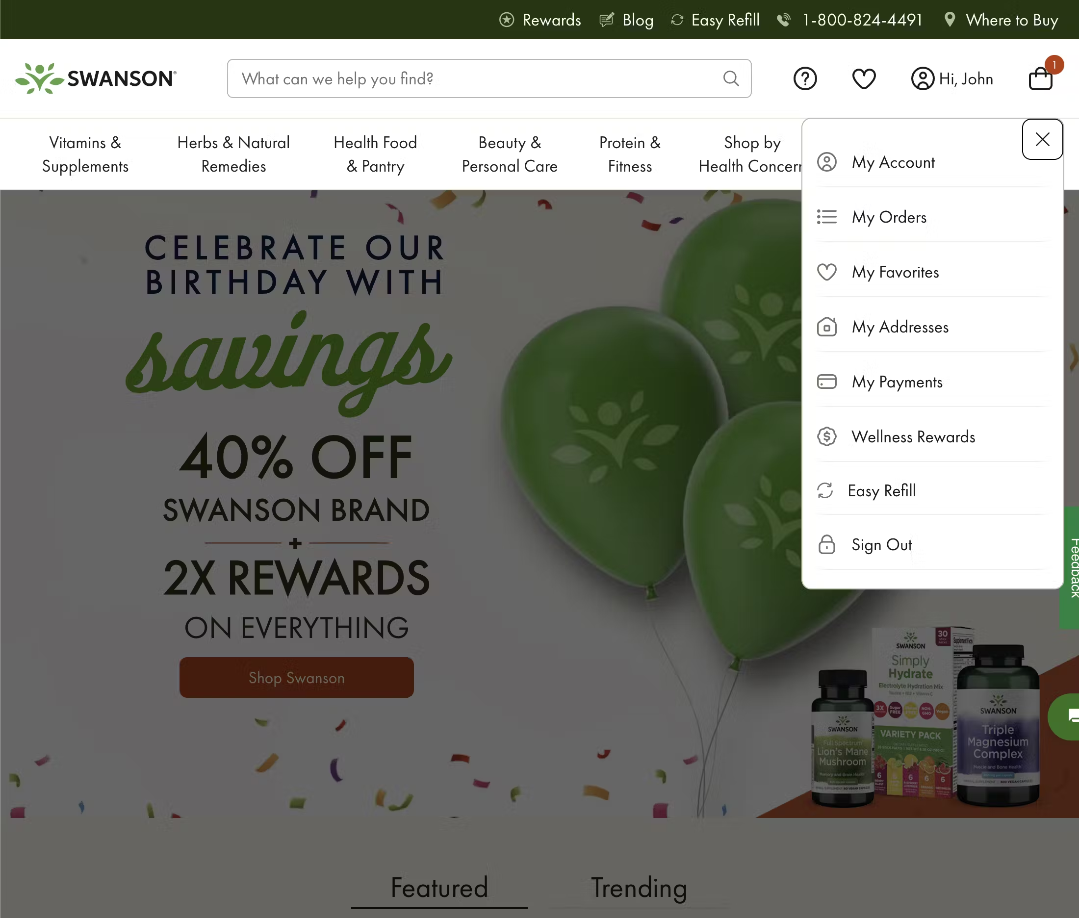 Desktop screenshot of Swanson Vitamins