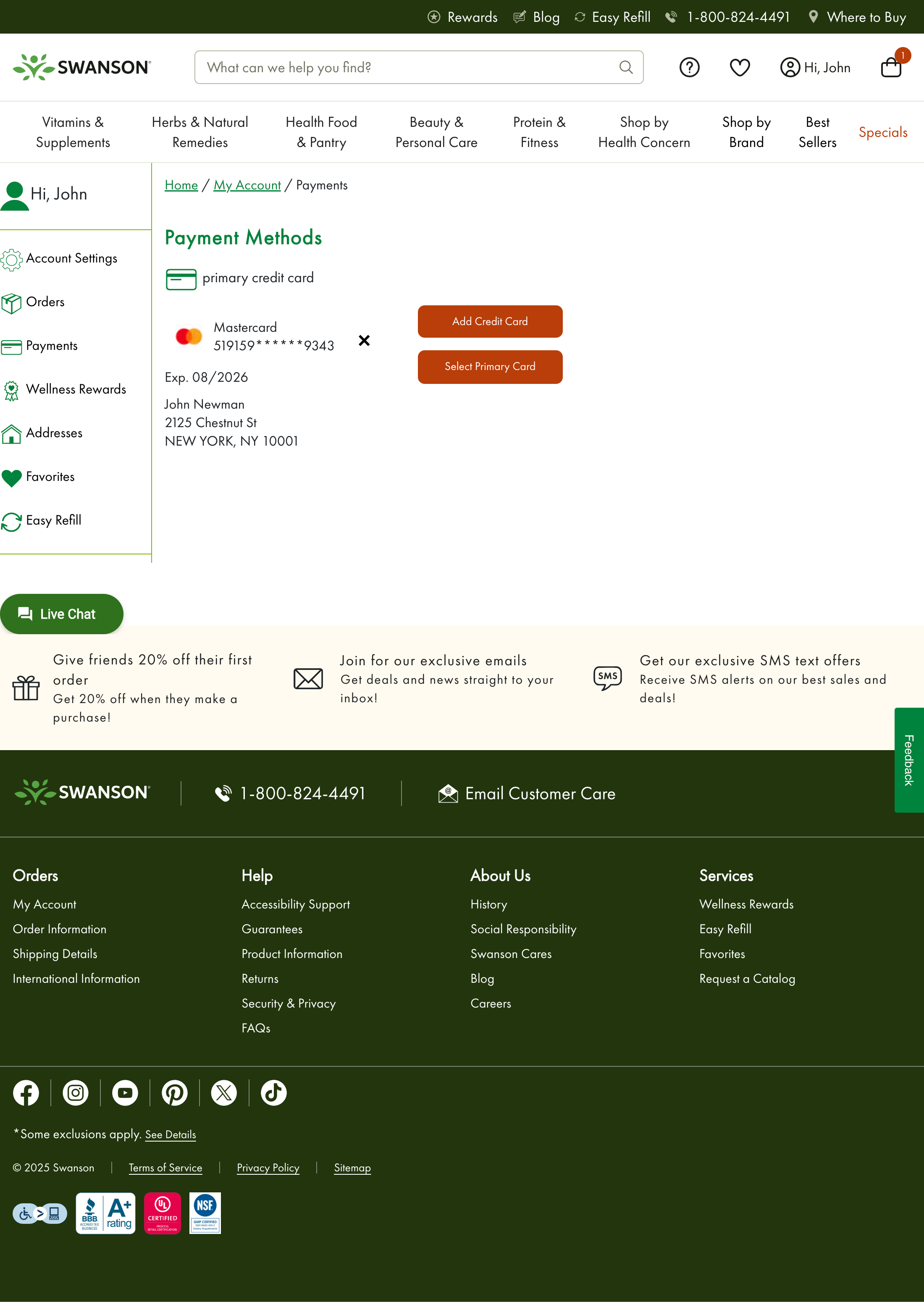 Desktop screenshot of Swanson Vitamins