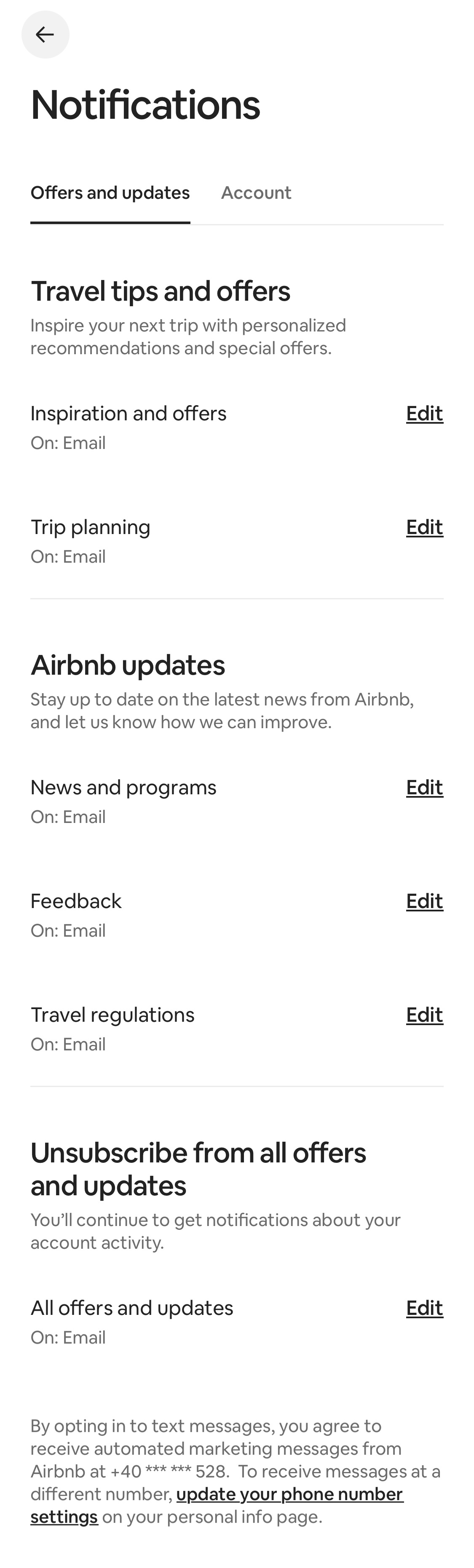 Mobile screenshot of Airbnb