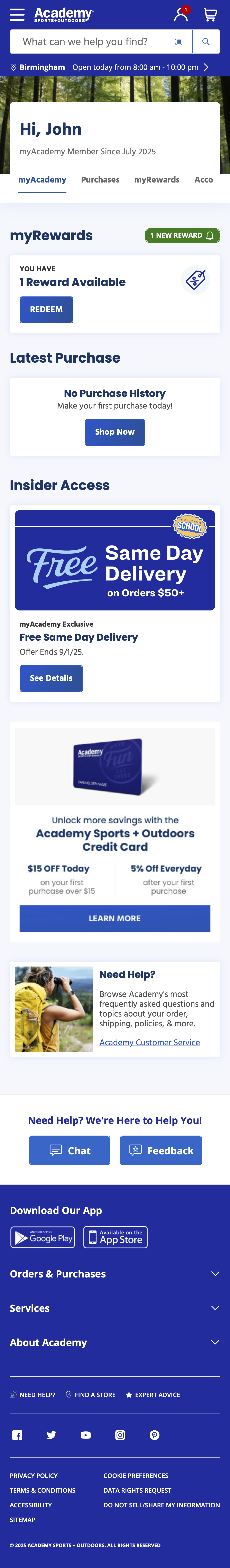 Mobile screenshot of Academy