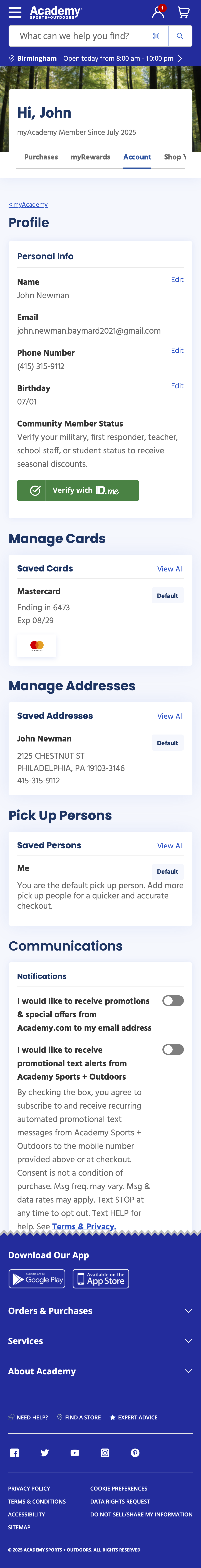 Mobile screenshot of Academy