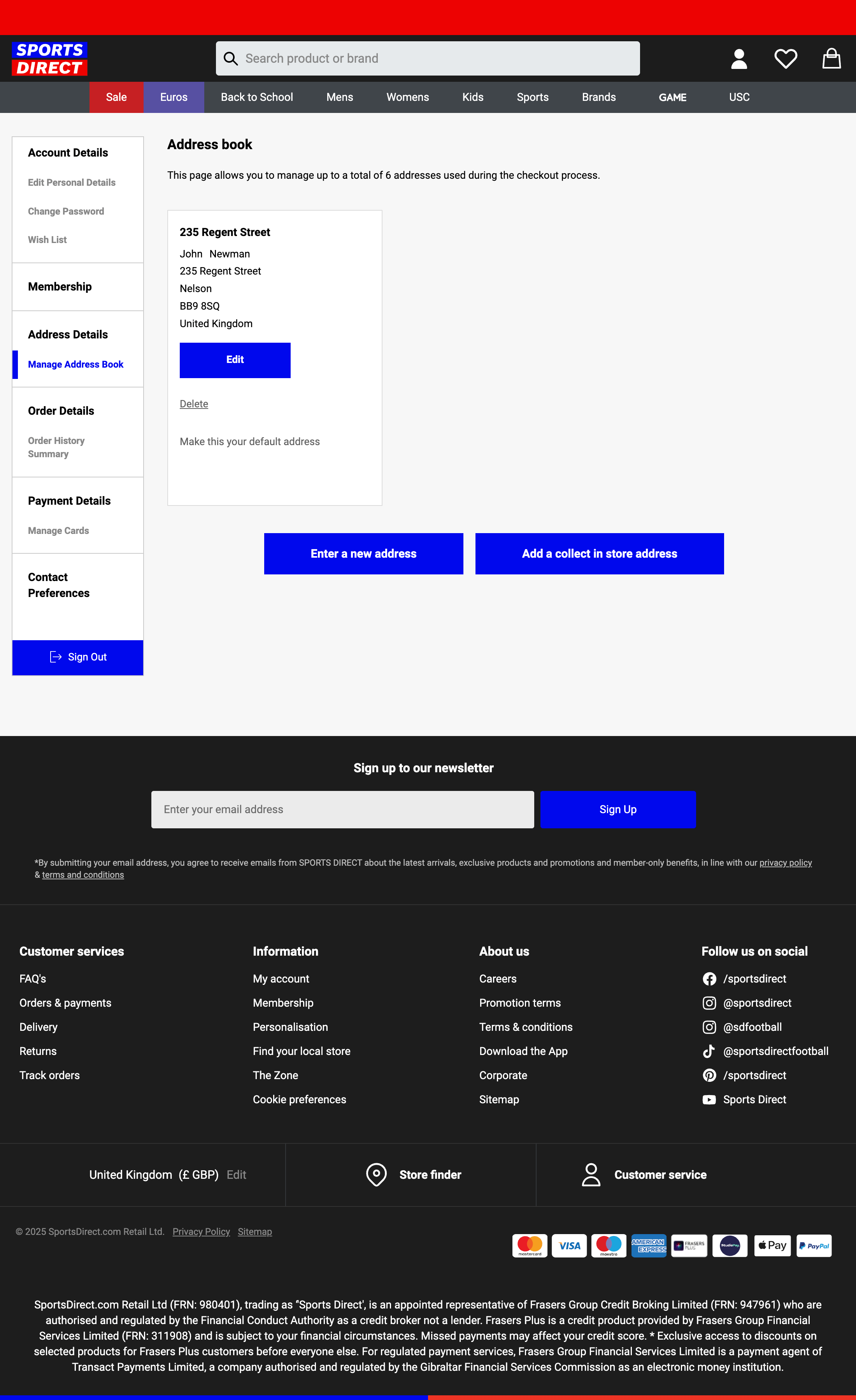 Desktop screenshot of Sports Direct