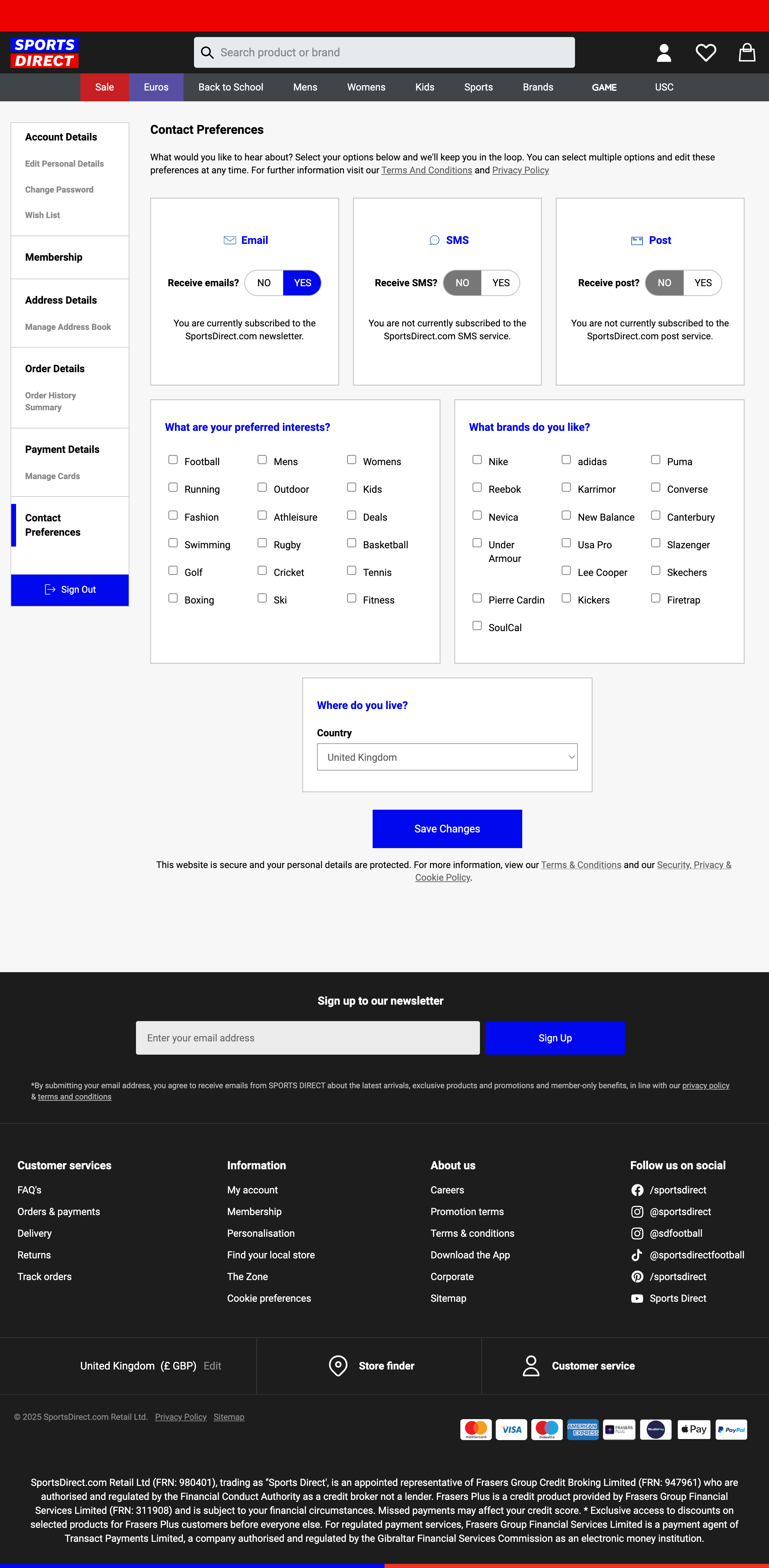 Desktop screenshot of Sports Direct