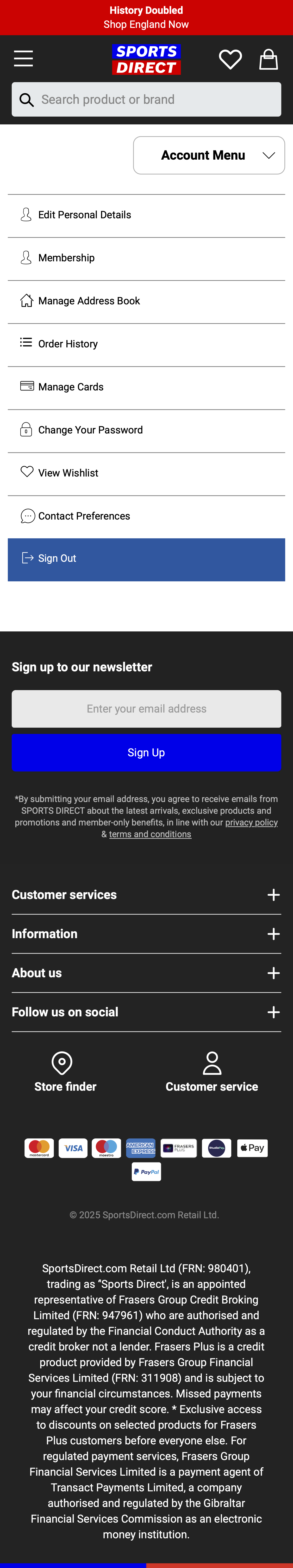 Mobile screenshot of Sports Direct
