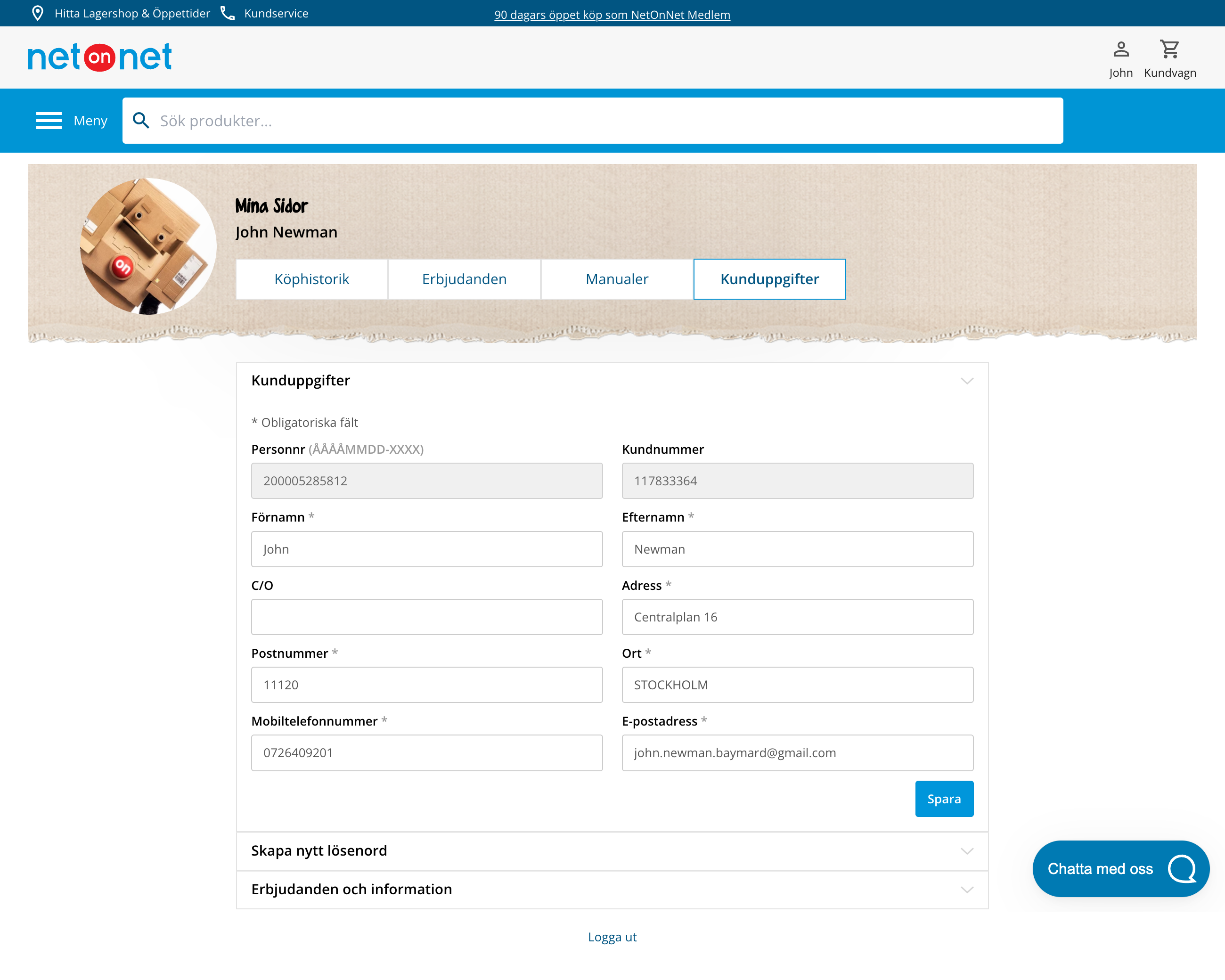 Desktop screenshot of Netonnet