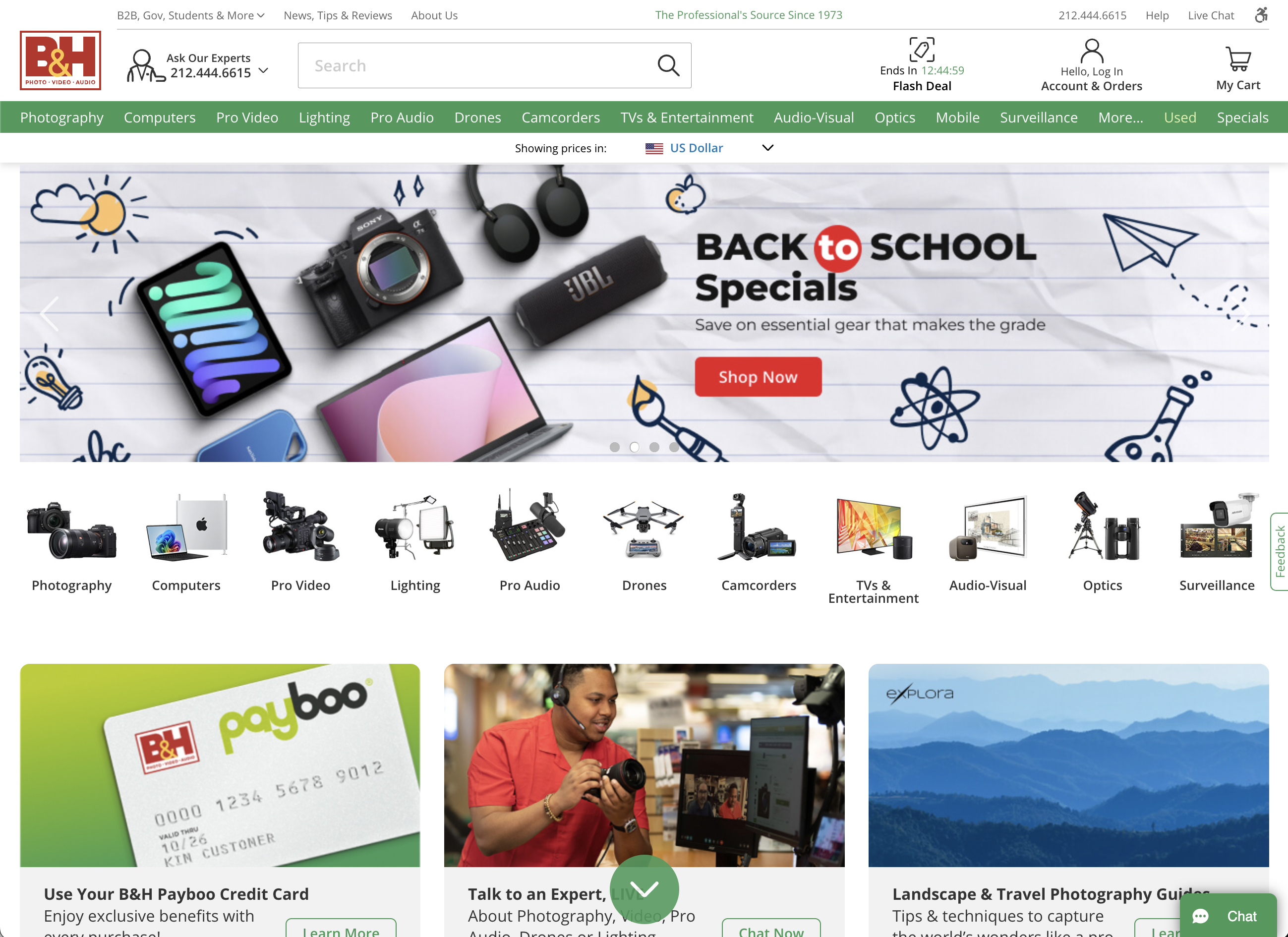 Desktop screenshot of B&H Photo