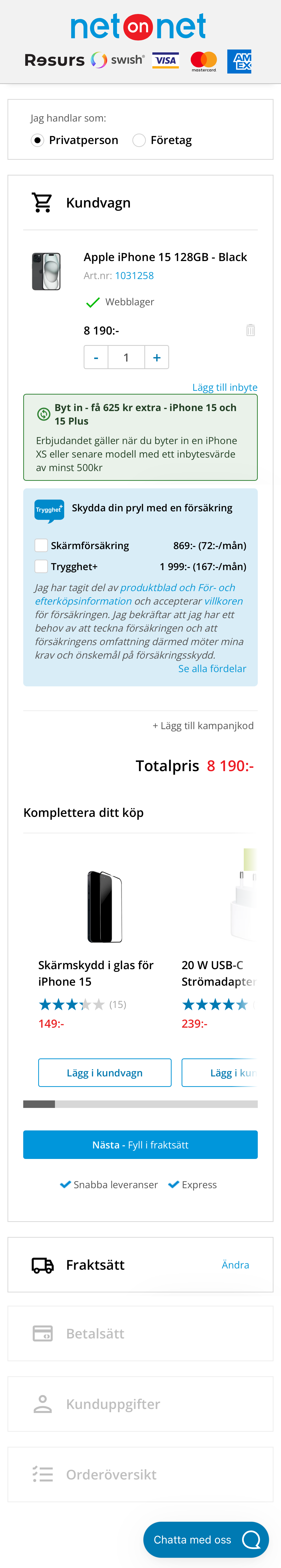 Mobile screenshot of Netonnet