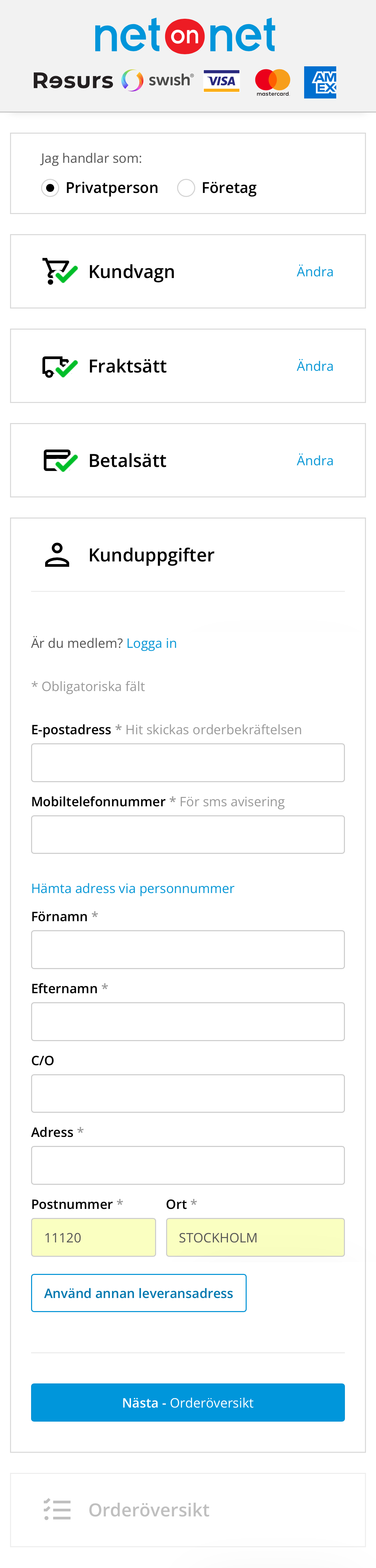 Mobile screenshot of Netonnet