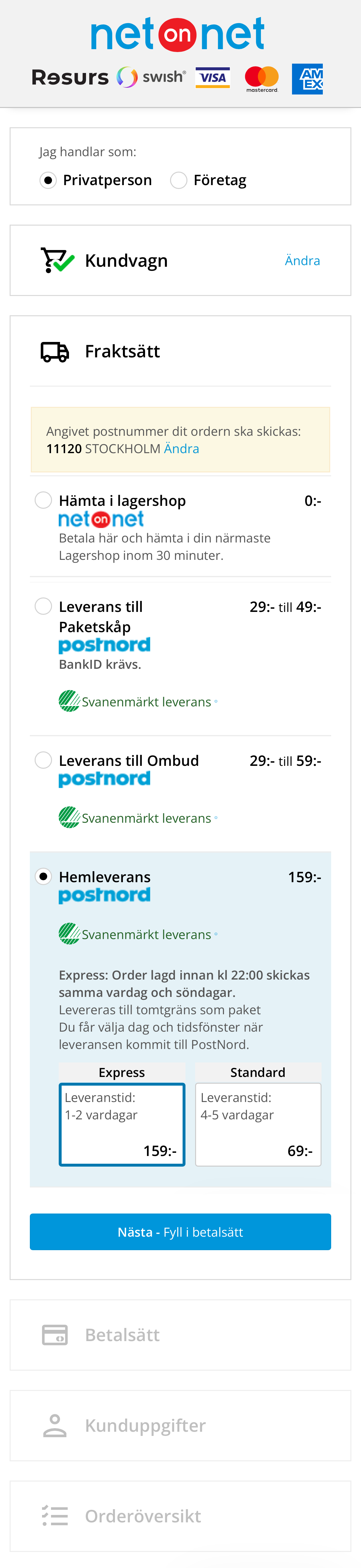 Mobile screenshot of Netonnet