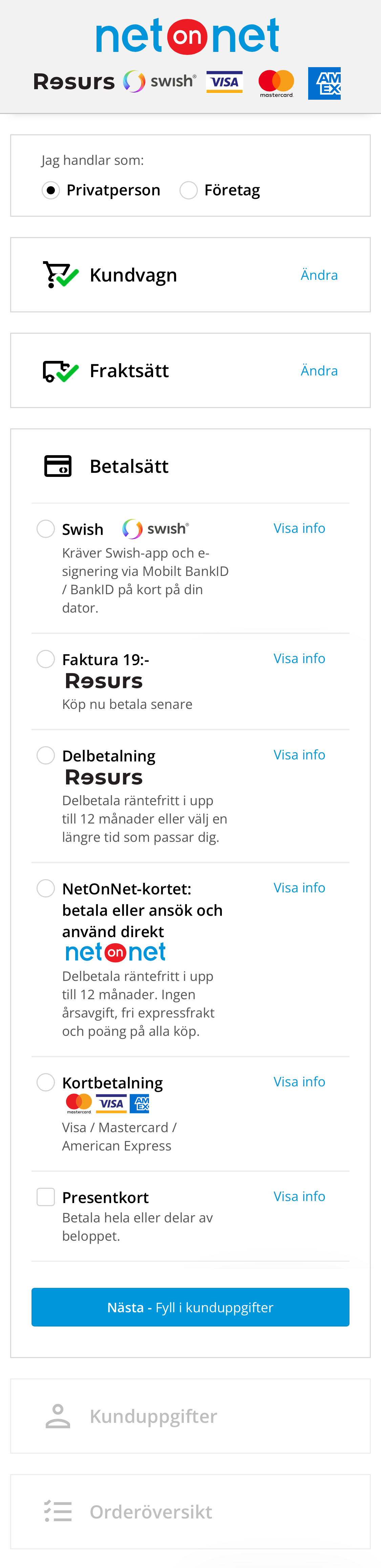 Mobile screenshot of Netonnet
