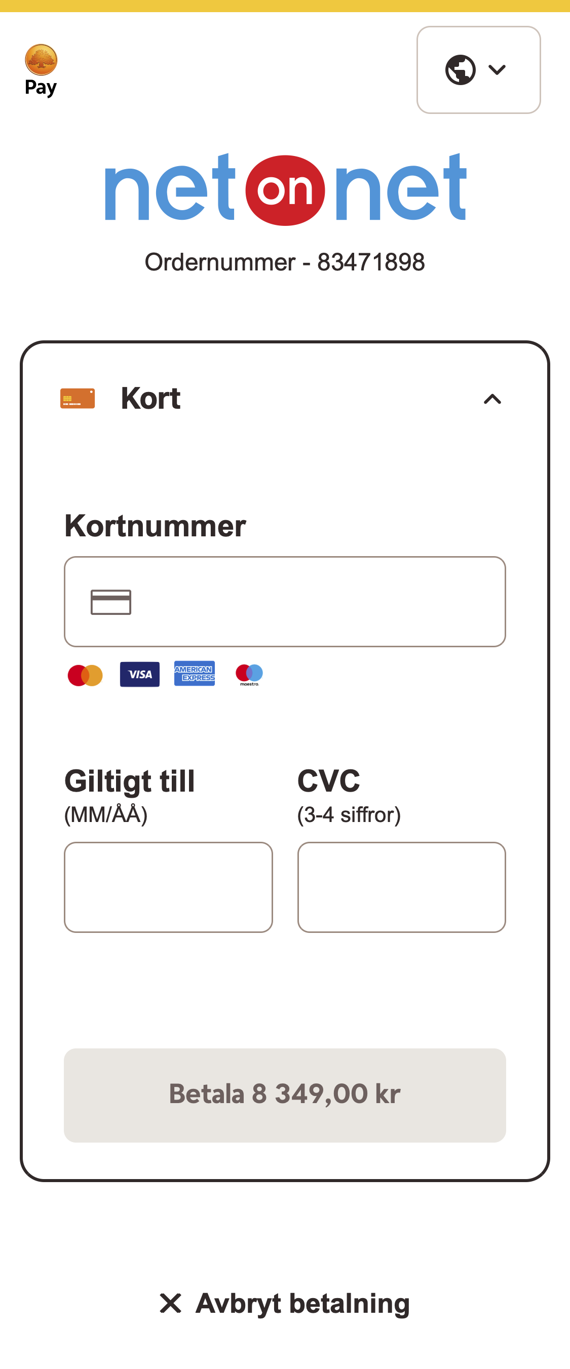 Mobile screenshot of Netonnet
