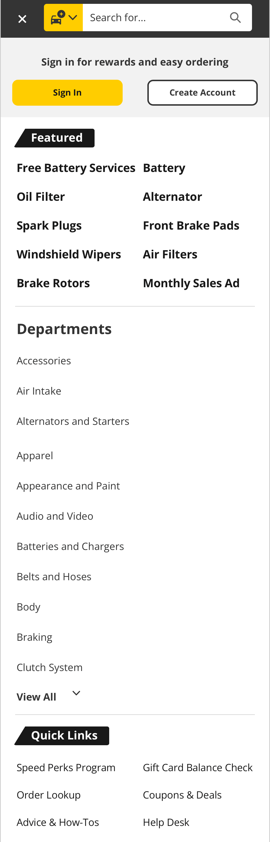 Mobile screenshot of Advance Auto Parts