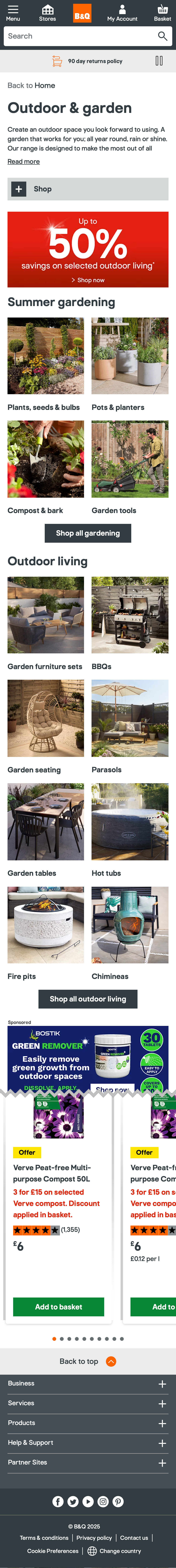 Mobile screenshot of B&Q