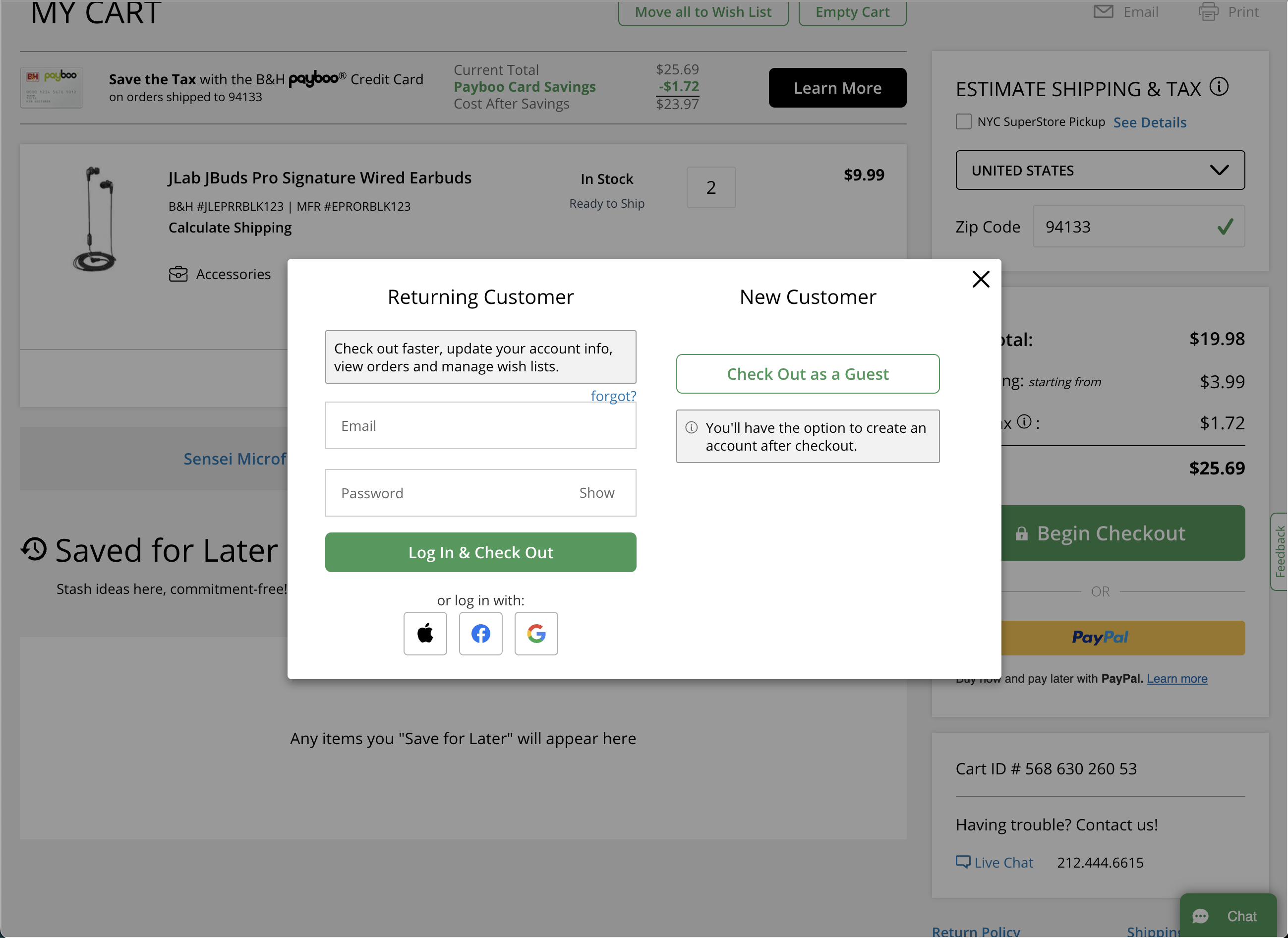 Desktop screenshot of B&H Photo