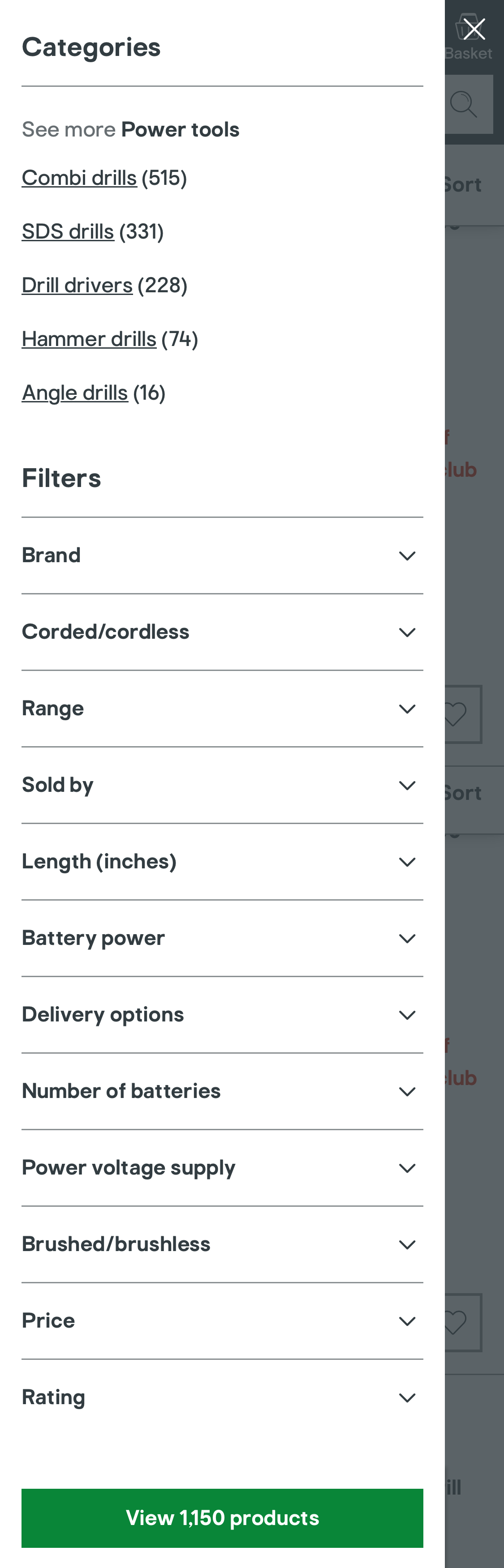 Mobile screenshot of B&Q