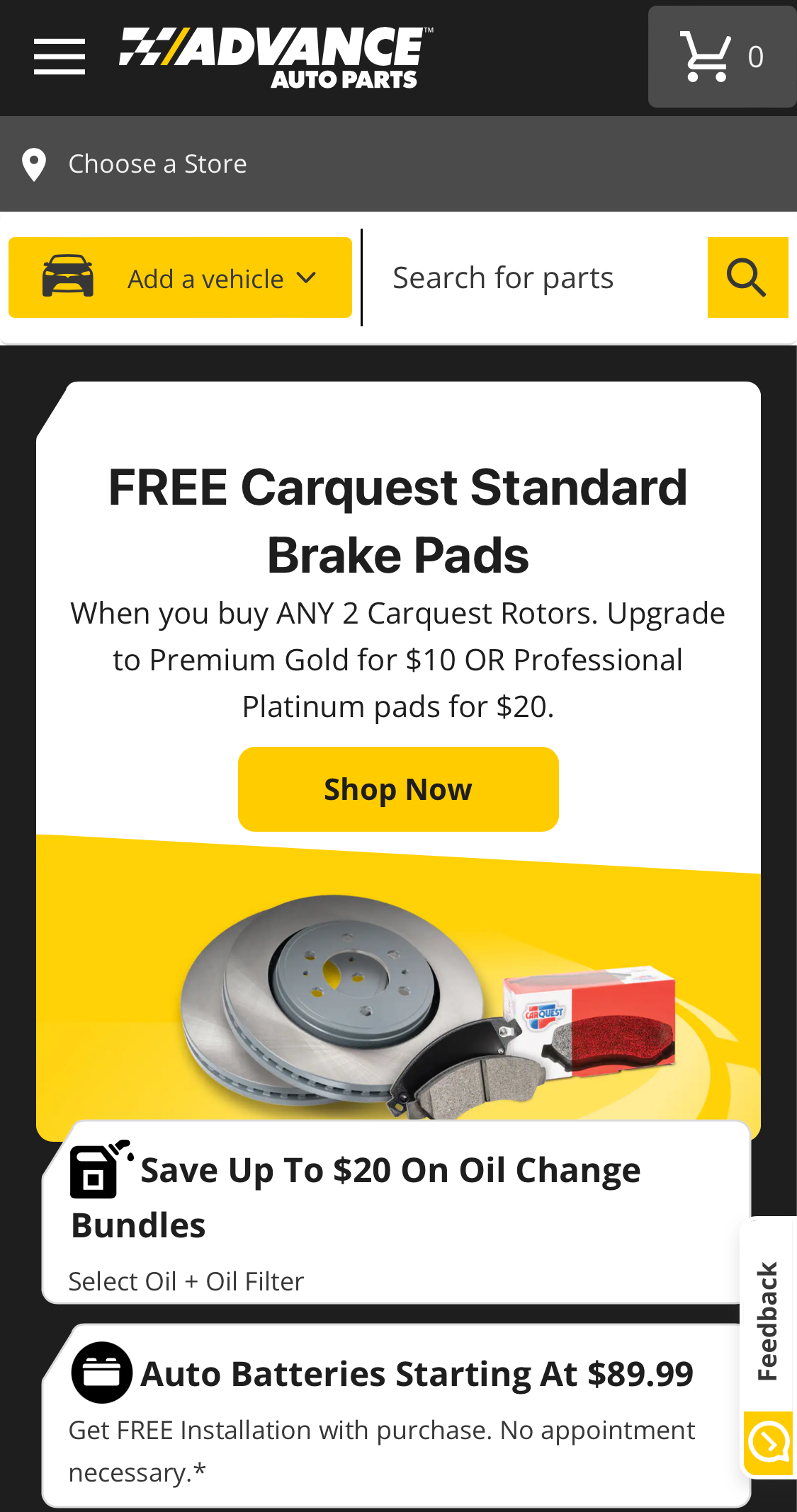 Mobile screenshot of Advance Auto Parts