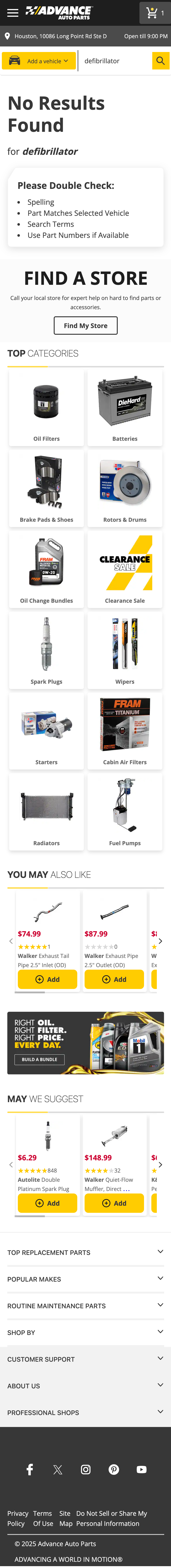 Mobile screenshot of Advance Auto Parts