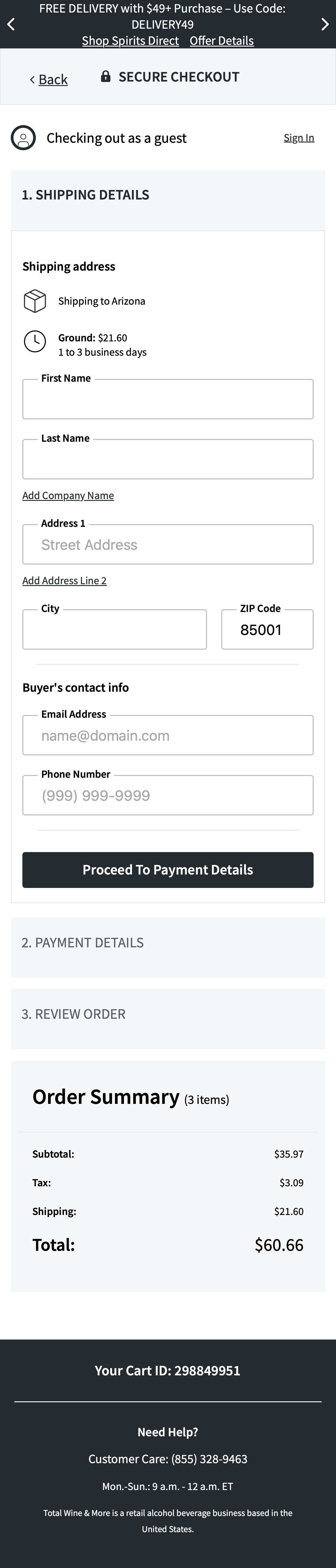 Mobile screenshot of Total Wine & More