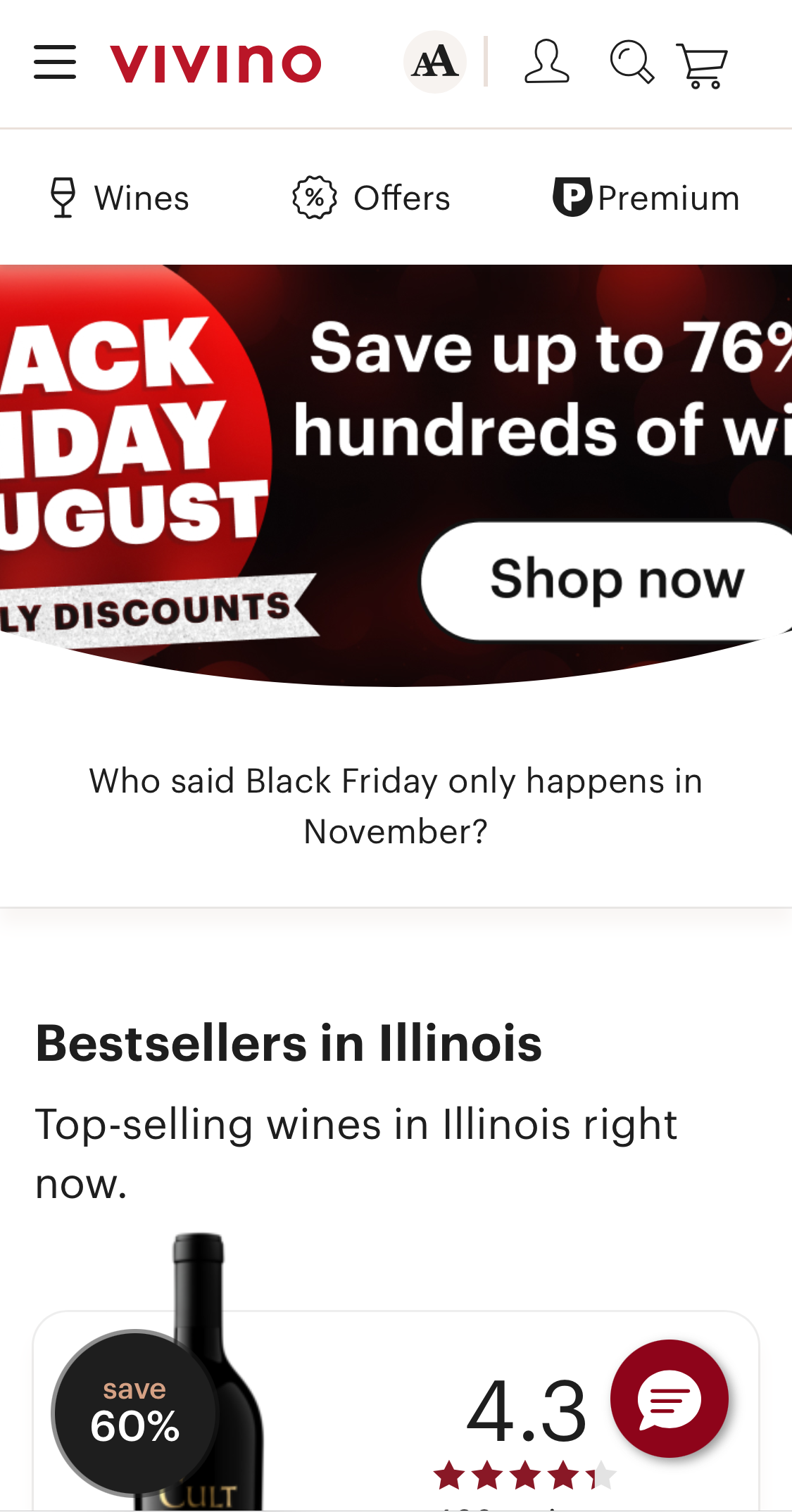 Mobile screenshot of Vivino