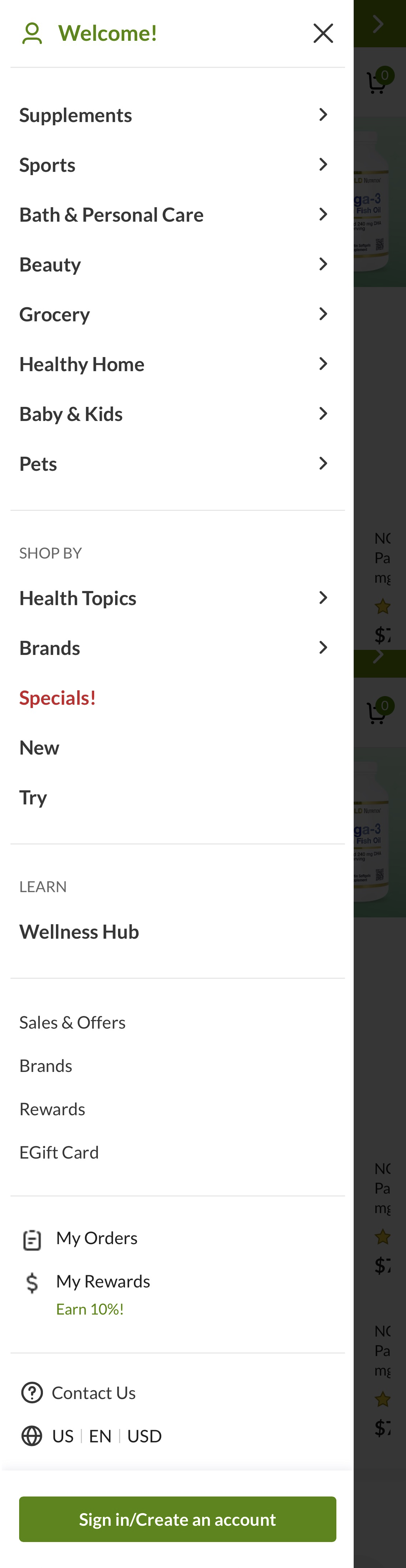 Mobile screenshot of iHerb